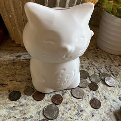 IMG_3232.jpg STL file Lucky Cat Piggy Bank・3D printer design to download