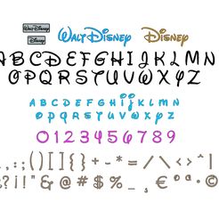 assembly1.jpg STL file Letters and Numbers DISNEY Letters and Numbers | Logo・3D printer design to download