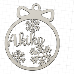 Akiko.png Christmas bauble name Akiko