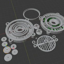 HulaMicPic.png STL file Double-Button Carbon Microphone (Works) Hula-Cow Style・3D printable model to download