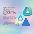 Cover-7.png Stud Micro Rounded Triangle 1 Clay Cutter - STL Digital File Download- 12 sizes and 2 Cutter Versions