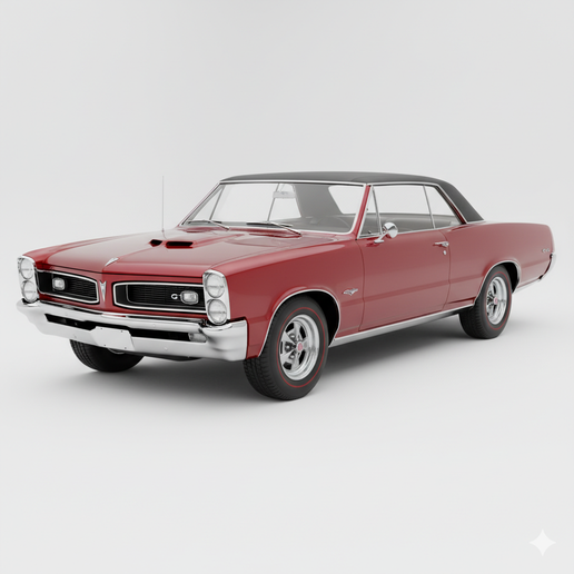 Pontiac GTO Tri-Power car 3D, diorama, pickup, vehicle, drift car, truck, car STL, vintage car, JDM, supercar, race car, muscle car, car, automobile, sports car, hypercar, SUV, garage, classic car, car model