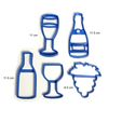 botellas copas.JPG cookie cutter wine bottle wine bottle champagne glass cutting biscuits