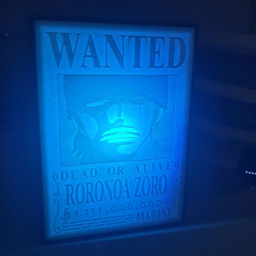 lithophany lighting box wanted one piece Arlong 3D model