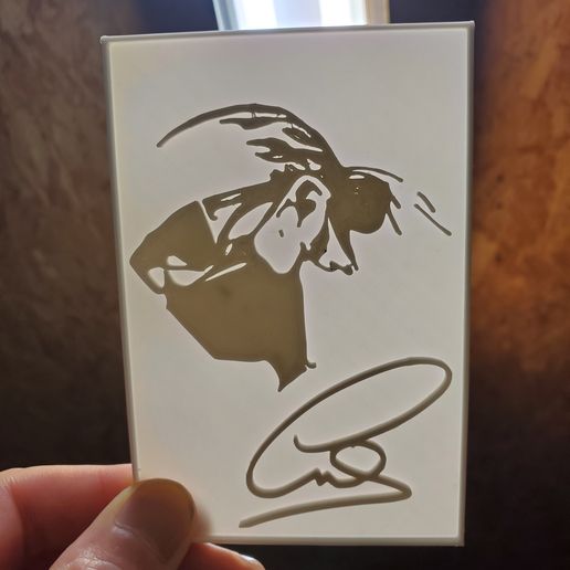 Lewis Hamilton Light Portrait + Signature 3D model