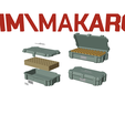 COL_46_918_50a.png AMMO BOX 9x18 Makarov AMMUNITION STORAGE 9x18mm CRATE ORGANIZER