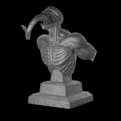 2.png STL file Residual Evil Licker bust・3D printing idea to download