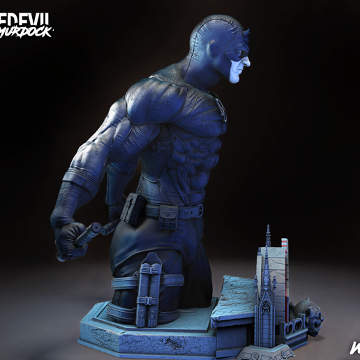 👤 Wicked Marvel Daredevil Bust: Tested and ready for 3d