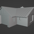 3.png HOUSE WITH PHOTOVOLTAICS STL FILE | HOUSE WITH PHOTOVOLTAICS DIGITAL FILE