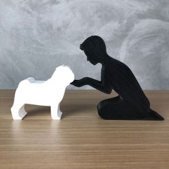 IMG-20240322-WA0027.jpg Boy and his Pug for 3D printer or laser cut