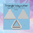 = y Triangle | clay cutter 7 sizes: 15/20/25/30/35/40/ 45mm STL file 4 oa ~~ cleus, LX . Se, Triangle clay cutter | Digital STL file | sharp cutter | 7 sizes | polymer clay cutter | Triangle 1