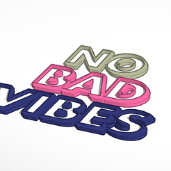 1111.png Archivo STL Cuadro NO BAD VIBES・Diseño de impresión en 3D para descargar