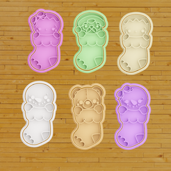 1.png Файл STL Рождественские носки COOKIE CUTTER・Модель 3D-принтера для загрузки