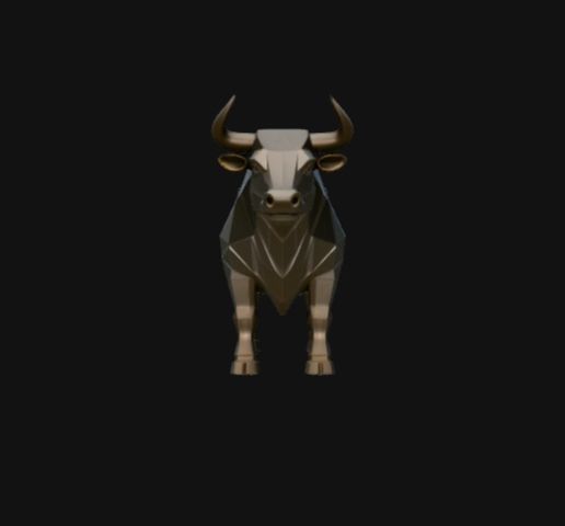 geometric bull statue3