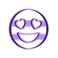 Emoji corazones 2 v1.stl Hearts Eyes Emoji Cookie Cutter