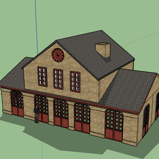 diorama building 3D model