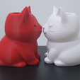 cat-pot-2.png Cat Planter STL File, 3D Printable Cat-Shaped Pot, Animal Planter Model for Succulents