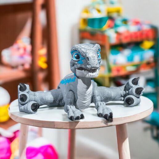 🦖 Articulated Veloci-Raptor・ 3D File for 3D printing・Cults