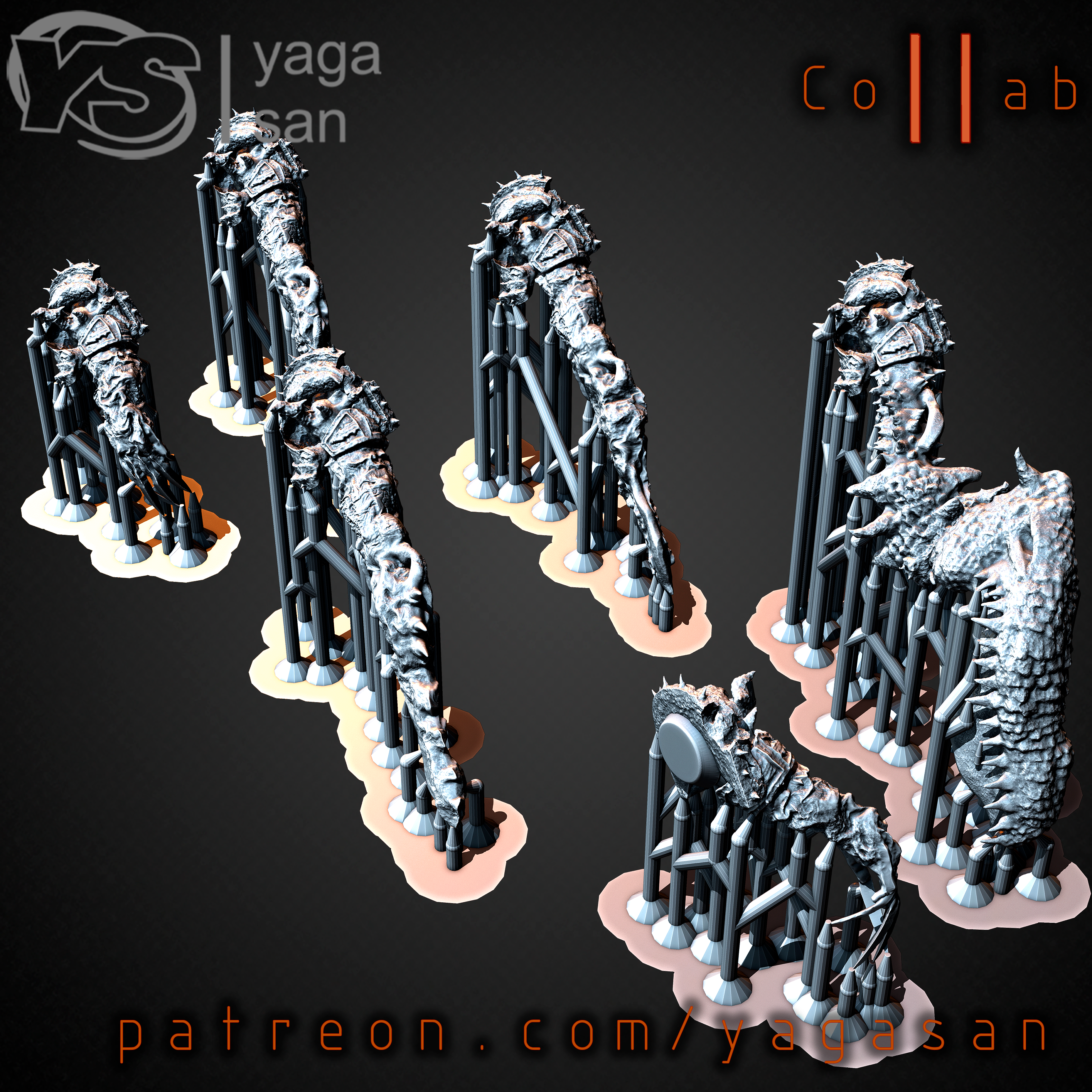 4.png Download STL file Mutated hands of Chaos PACK • Object to 3D print, yagasan
