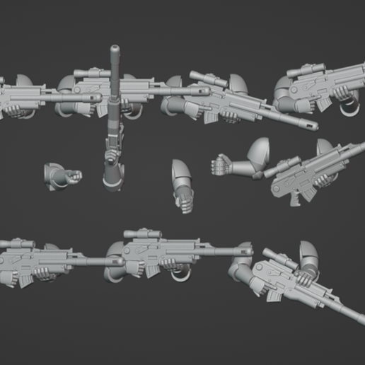 🔩 MK6 Dragonuv Bolt Rifle Arms・ 3D File for 3D printing・Cults