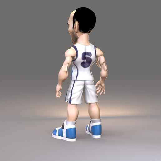🏀 manu ginobili stylized figure・ STL File for 3D printing