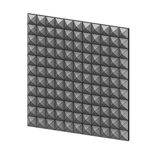 3D-P1-00.JPG Geometrical Square Diamond pattern panel 3D print model