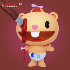 resize-25-king-of-cuteness.jpg Free STL file Cub Happy Tree Friends・3D print object to download