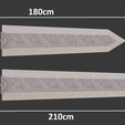 6.png Dragon Slayer -- Guts Sword -- Berserk -- 3D Print Ready -- All Details Engraved