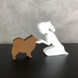 WhatsApp-Image-2023-01-10-at-13.43.58-1.jpeg Girl and her German Spitz/Pomeranian (tied hair) for 3D printer or laser cut