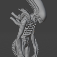 alien_closeup.png Xenomorph "Big chap" 3D Print Ready Model.