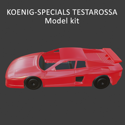 🚗 TESTAROSSA KOENIG SPECIALS - Model kit・ STL File for ・Cults