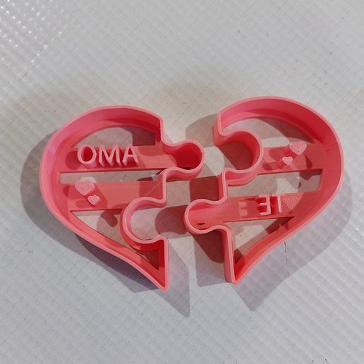 cutting I love you puzzle 3D model