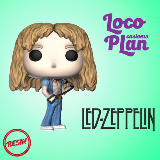 Robert Plant Led Zeppelin Custom Funko 3D model