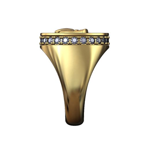 Diamond-halo-sides-18mm-round-Claddagh-heart-Chunky-signet-ring-size9-04.jpg Diamond halo Claddagh heart crown round signet ring size 9 3D print model