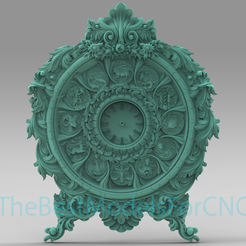 Zodiac-Clock-Decor.png Modèle 3D Fichier STL pour CNC Router Laser & 3D Printer Zodiac Clock Decor