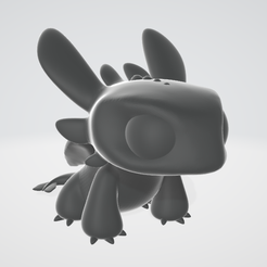 toothless1.PNG STL file Toothless - Cute figurine・3D printing template to download