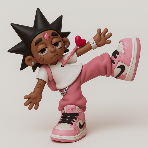 Lil Uzi Vert Heartbrake Air Jordan 1 Cartoon 3D model
