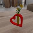untitled1.jpg 3D Heart Vase Mother Gifts with Stl File & Love Heart, Vase For Flower, Heart Gift, Flower Vase, 3D Printed Decor, Mother Day,