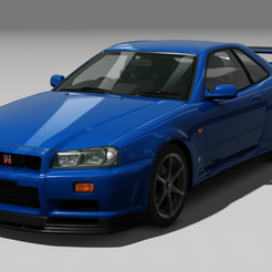 Fichier STL Modèle réduit de voiture Nissan Skyline GTR R34 (1999)  🚗・Modèle imprimable en 3D à télécharger・Cults