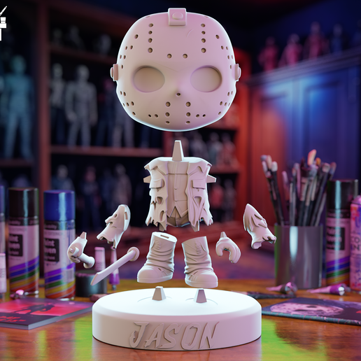 🔪 Jason Friday the 13th – Chibi/Stylized 3D Printable Figure (1:10 ...
