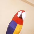 Parrot-maked-papercraft-A.jpeg Low poly parrot papercraft