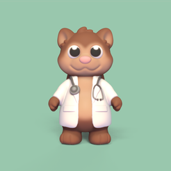 Cod1049-DoctorSquirrel-1.jpg -Datei Doktor Eichhörnchen herunterladen • Modell zum 3D-Drucken, Usagipan3DStudios