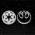 logo imperio y resustencia.png Pack x12 Cookie cutters Star Wars
