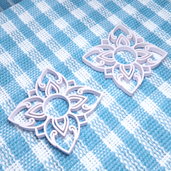 kbach-dork-chan-thumbnail.png STL file 3D Pinting file The Chan Flower Earrings - Kbach Dork Chan in Khmer Art・Template to download and 3D print