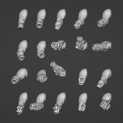 bionic_arms_01.jpg 3D file UPSCALED bionic arms・3D print model to download