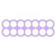 comb de 14 Small Ver..STL Cable combs closed / combs / cable combs / cable organizers closed