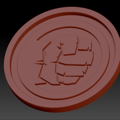 Hulk.png Fichier STL gratuit Médaillon Hulk・Design pour imprimante 3D à télécharger