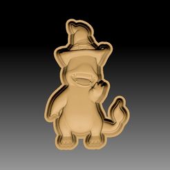 WitchyCharmander-VACUUM-PIECE.jpg Fichier STL MOULE POUR BOMBE DE BAIN EN FORME DE SORCIÈRE CHARMANTE・Plan imprimable en 3D à télécharger