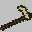 color_2.png Minecraft hoe for your keychain in pixel style