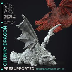 Chunky-Dragon-1.jpg Archivo 3D Fat Dragon - Panadería Poseída - PRESUPUESTO - Ilustrado y Estadísticas - Escala 32mm・Objeto para impresora 3D para descargar
